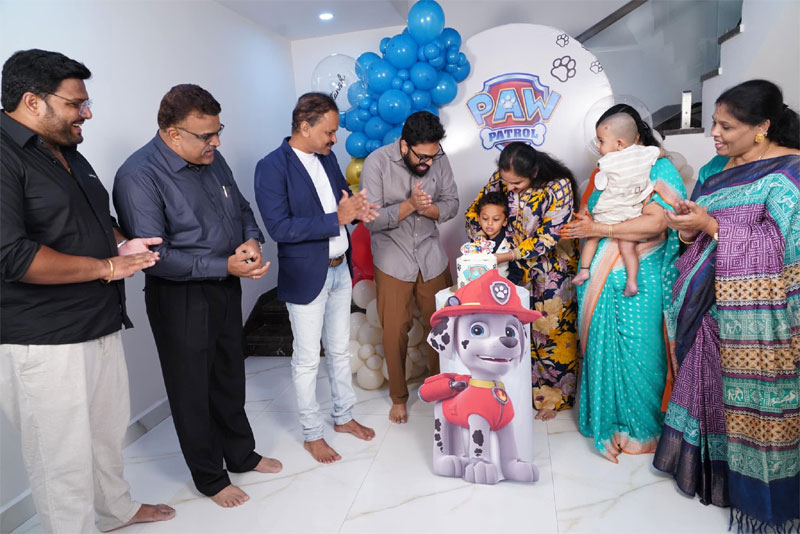 Birthday celebrations of Usha and Hitansh. 
