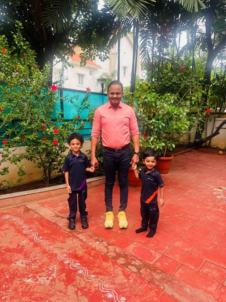 A teacher with two Cagnibot students!