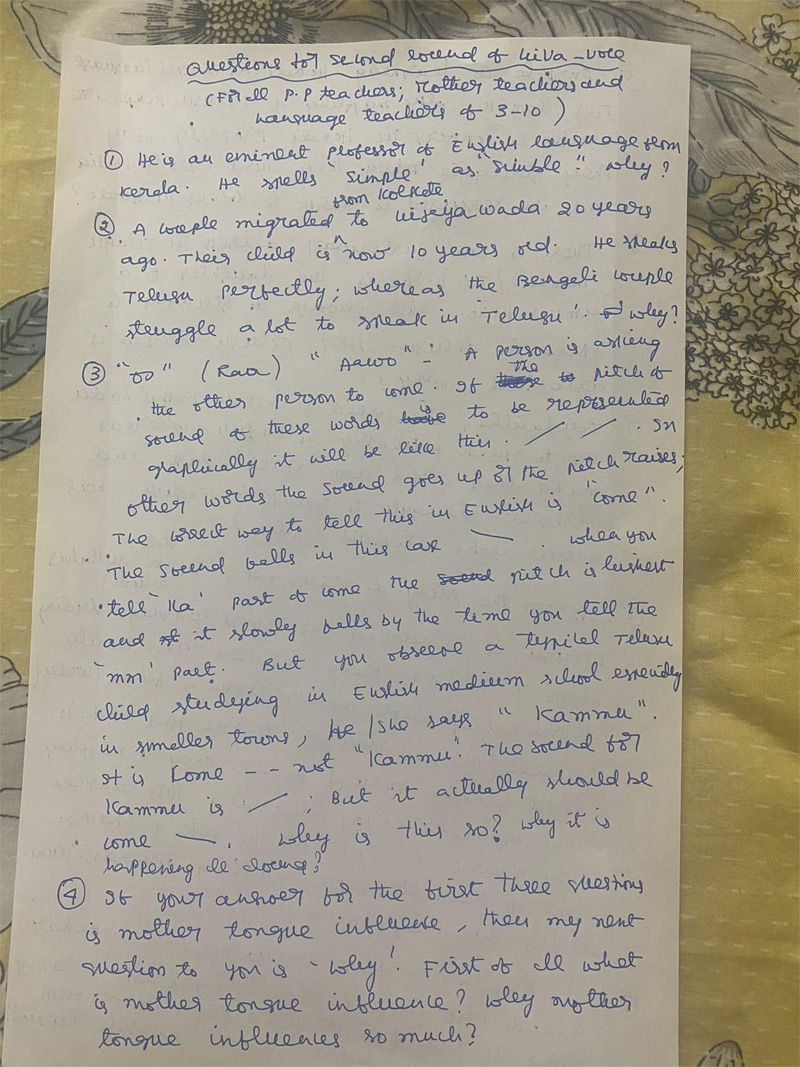 Regarding language teaching