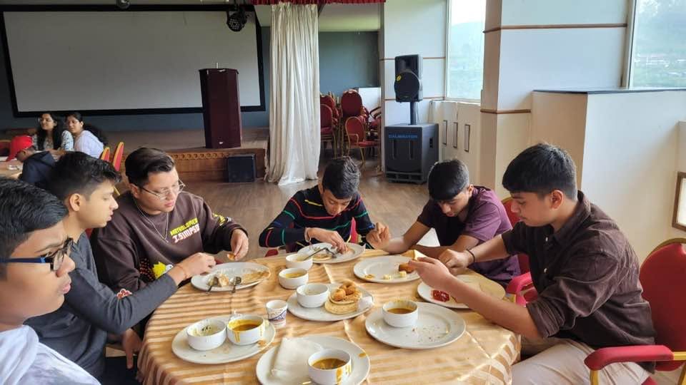 Breakfast at Silver tips , Munnar. ( Today being Sunday diet break for me. So enjoyed Appam with vegetable stew )
