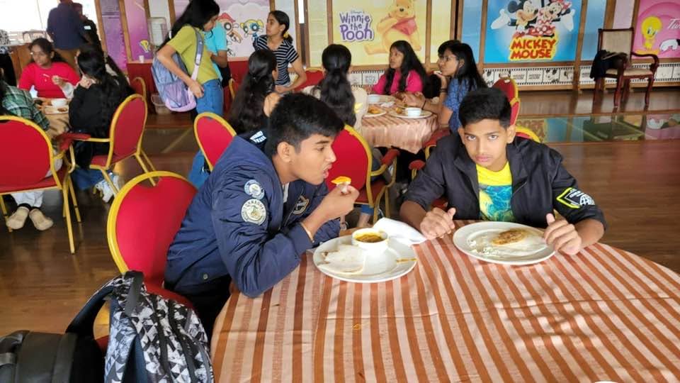 Breakfast at Silver tips , Munnar. ( Today being Sunday diet break for me. So enjoyed Appam with vegetable stew )