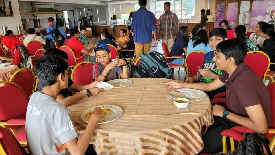 Breakfast at Silver tips , Munnar. ( Today being Sunday diet break for me. So enjoyed Appam with vegetable stew )