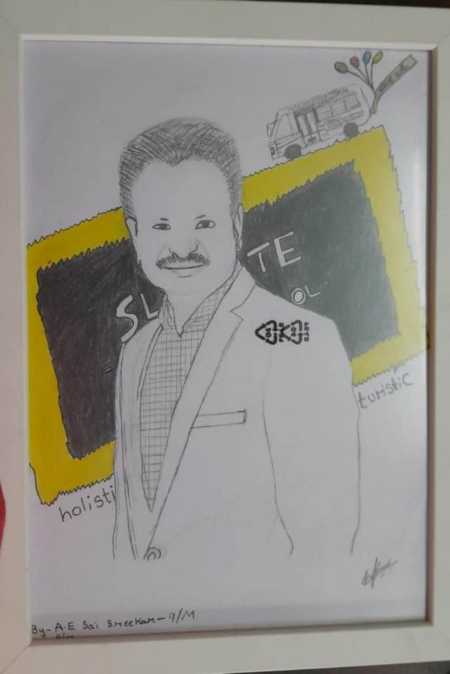 This sketch is created by Sai Sreekumar, a talented 9th-grade Slater.